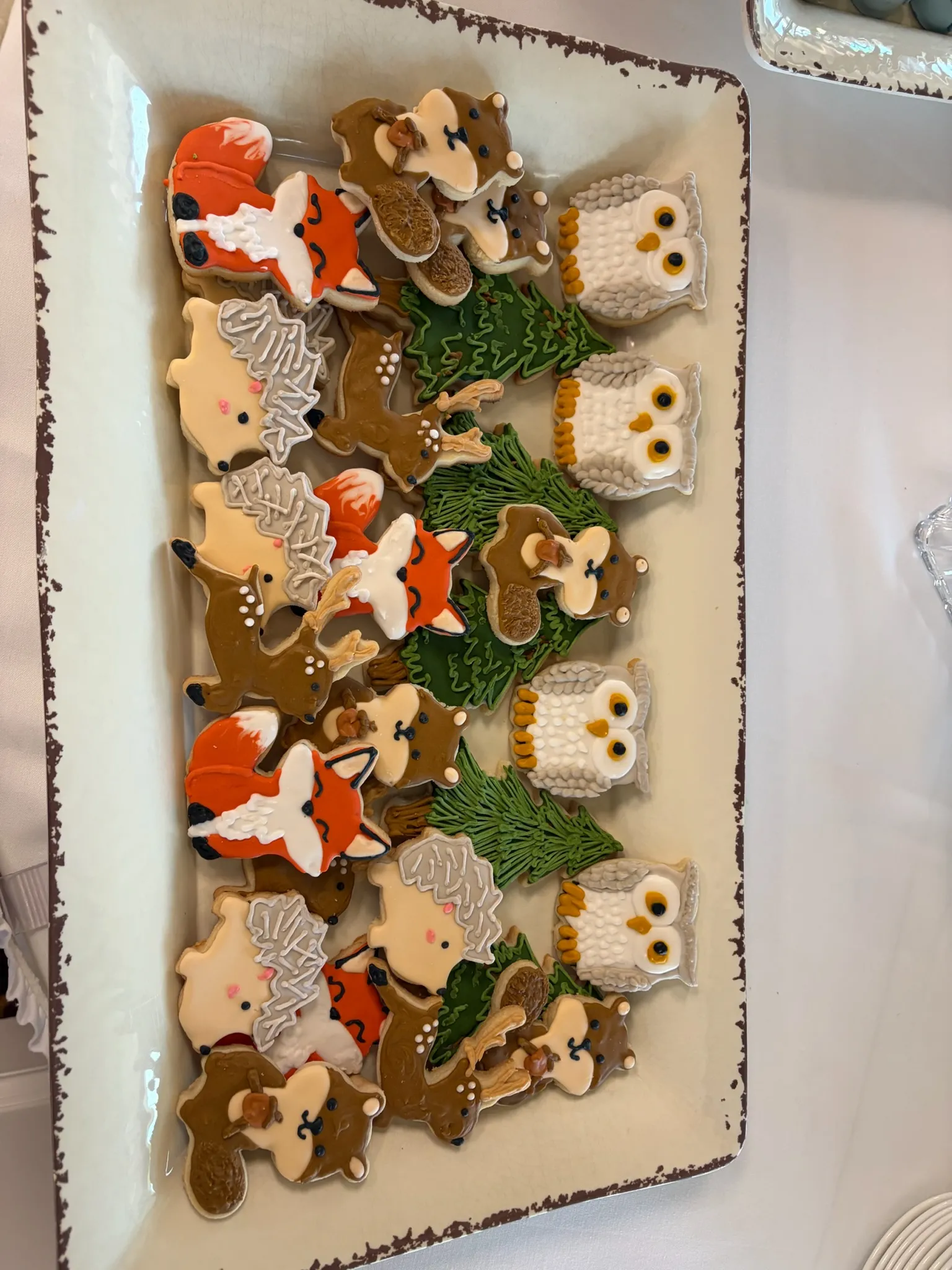 Farm animal cookies including cows, sheep and pigs